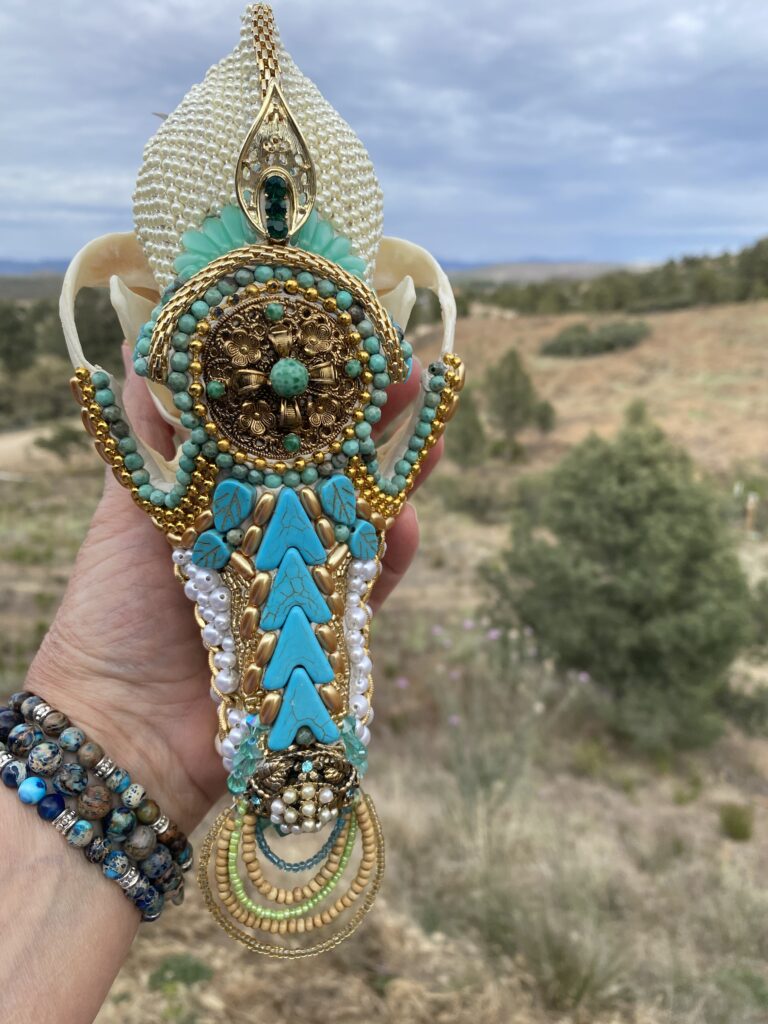 Claire Perkins Mosaic Shakti Coyote Skull