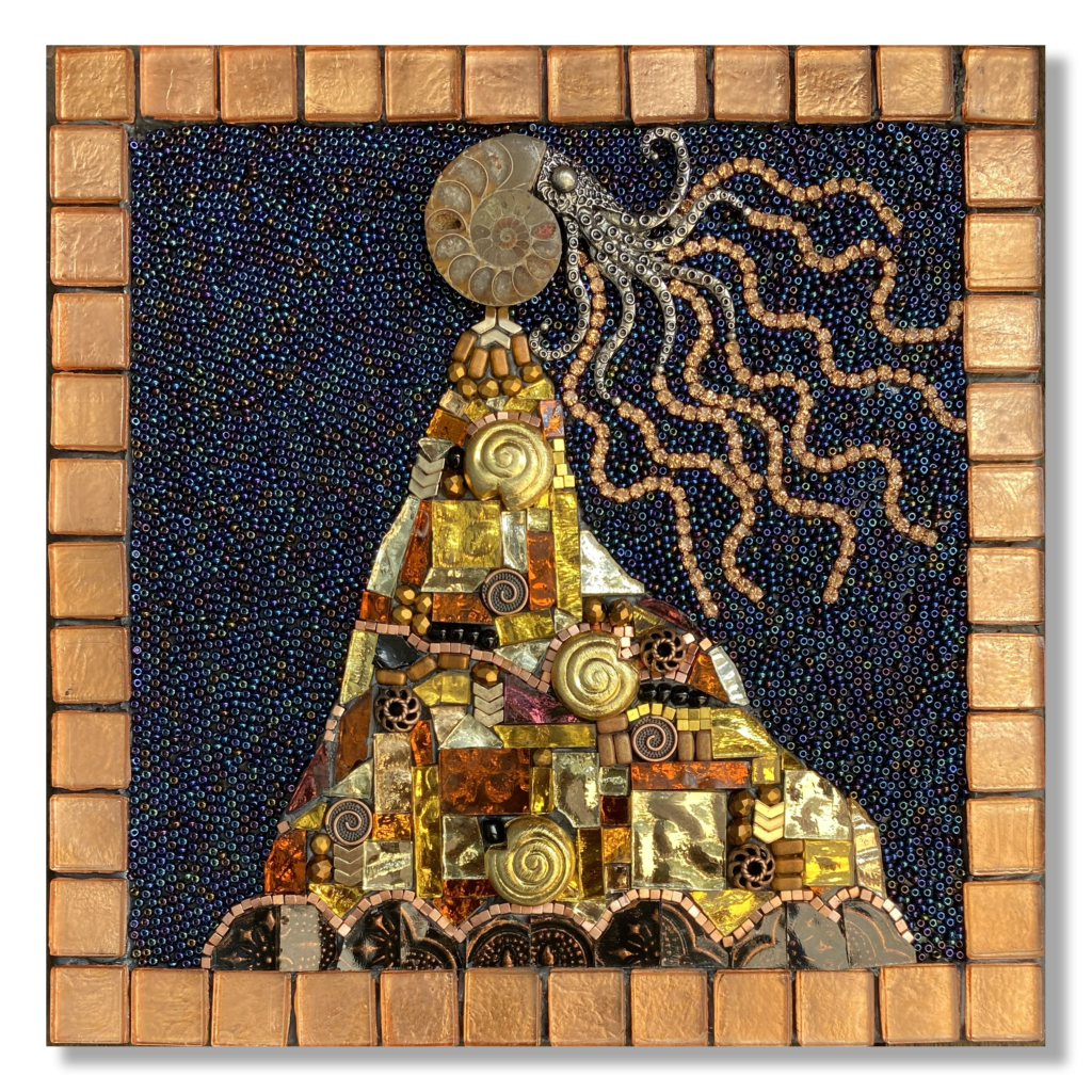 Remembrancer, mixed media mosaic